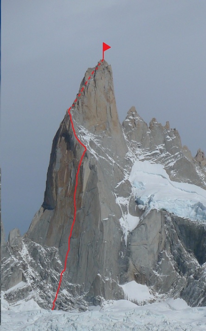 ПотоГония на на юго-восточной стене Пуансенота (Альпинизм, poincenot, climbing, new route, first ascent, дашкевич, серегин, дмитриенко, русский путь, патагония, первопроход, стена)
