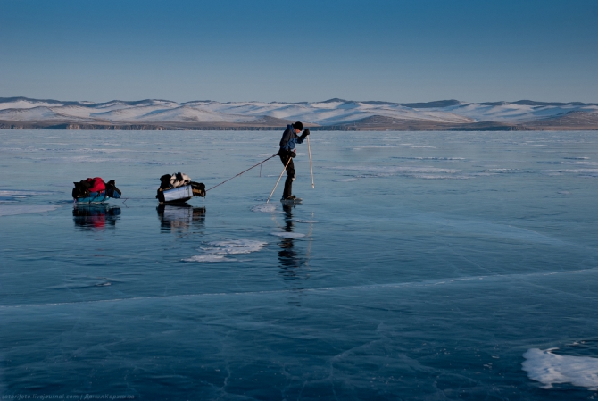 Экспедиция на коньках по льду Байкала (Бэккантри/Фрирайд, коньки, зима)