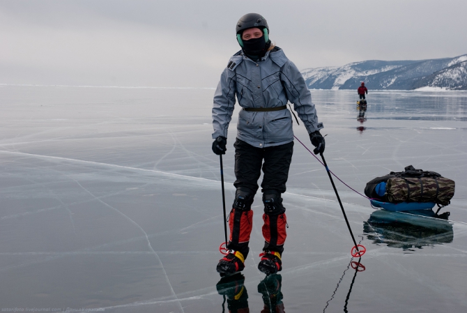 Экспедиция на коньках по льду Байкала (Бэккантри/Фрирайд, коньки, зима)