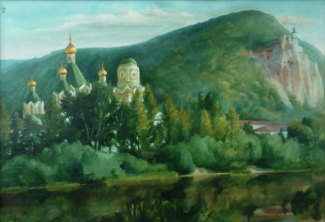 Со Светлым Воскресением Христовым! (святогорский монастырь, виктор воропаев, пасха, живопись)