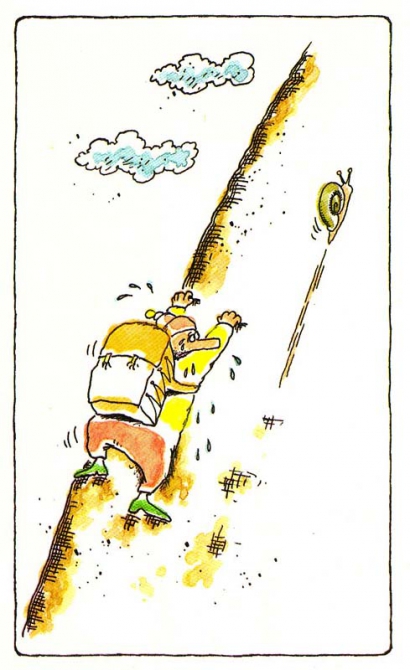 "Камнем вверх" (комикс, карикатура, юмор)