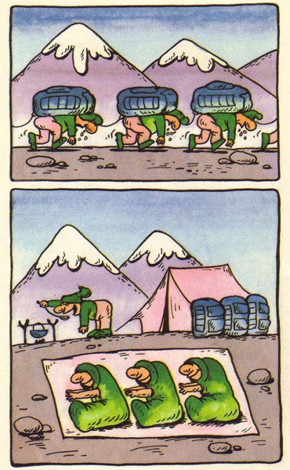 "Камнем вверх" (комикс, карикатура, юмор)