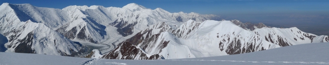 Панорамы с пика Обручева (Альпинизм, пик латвии., пик единства, пик кызыл-агын, пик обручева, ледяной мыс, пик ленина, маи)