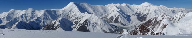 Панорамы с пика Обручева (Альпинизм, пик латвии., пик единства, пик кызыл-агын, пик обручева, ледяной мыс, пик ленина, маи)