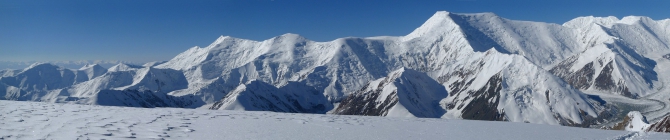 Панорамы с пика Обручева (Альпинизм, пик латвии., пик единства, пик кызыл-агын, пик обручева, ледяной мыс, пик ленина, маи)