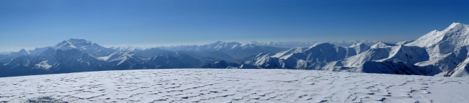 Панорамы с пика Обручева (Альпинизм, пик латвии., пик единства, пик кызыл-агын, пик обручева, ледяной мыс, пик ленина, маи)