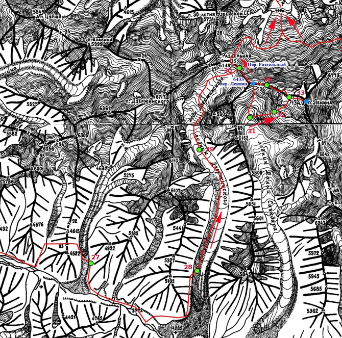 От Сауксая до пика Ленина. Перевалы Прижимный, Раздельный и Ленина. (Альпинизм, перевал ленина, перевал раздельный, ледник дзержинского, перевал прижимный, сауксай, малая саукдара, пик ленина, маи)