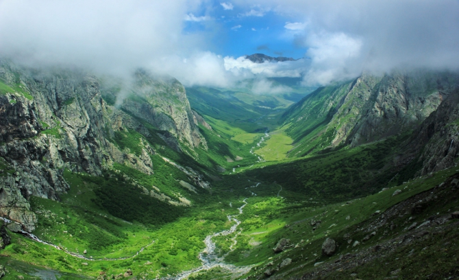 Отчет о рюкзаке Легковес (400 грамм) в походе 3 к.с. на Кавказе (Альпинизм, горный поход 3 к.с., fast&light, северная осетия, снаряжение)