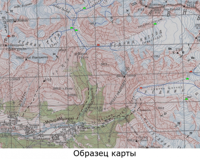 Карта гор Грузии (Альпинизм, caucatalog, рача, приказбечье, сванетия, грузия, кавказ, горы)