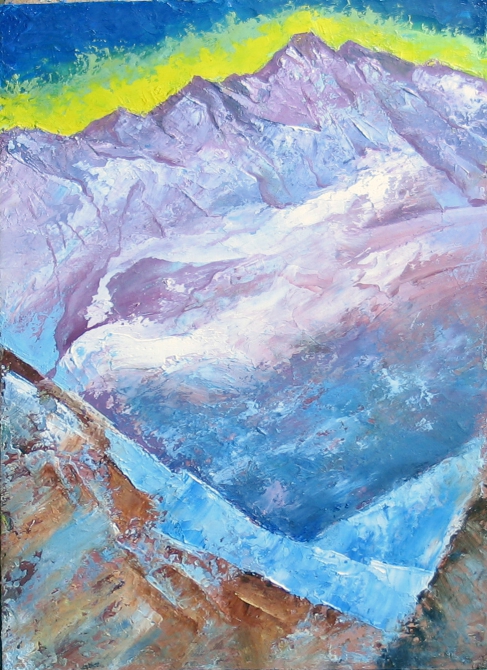"Розовые горы" (петропавловский петр, живопись, 2013)