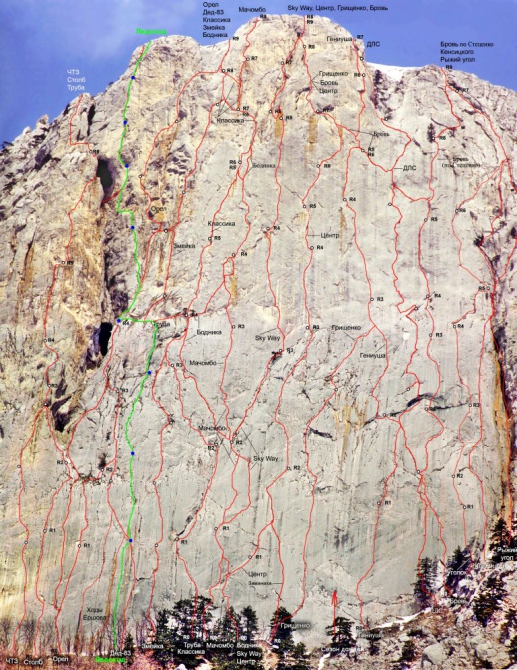 Морчека «Ледоход» 6 А. Новый маршрут. (Альпинизм, «ледоход» 6 а. заколодний а.в., марчека, крым)