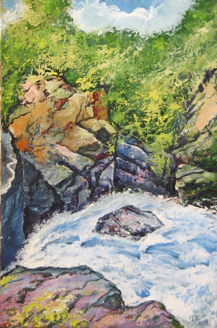 Уходя в долины (петр петропавловский, горные потоки, водопады, живопись)