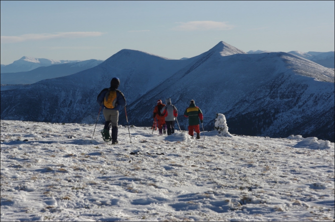 Горганами по снегоступам (Путешествия, карпаты, горганы, снегоступы)